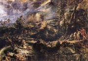 Peter Paul Rubens Stormy Landscape with Philemon und Baucis oil painting reproduction